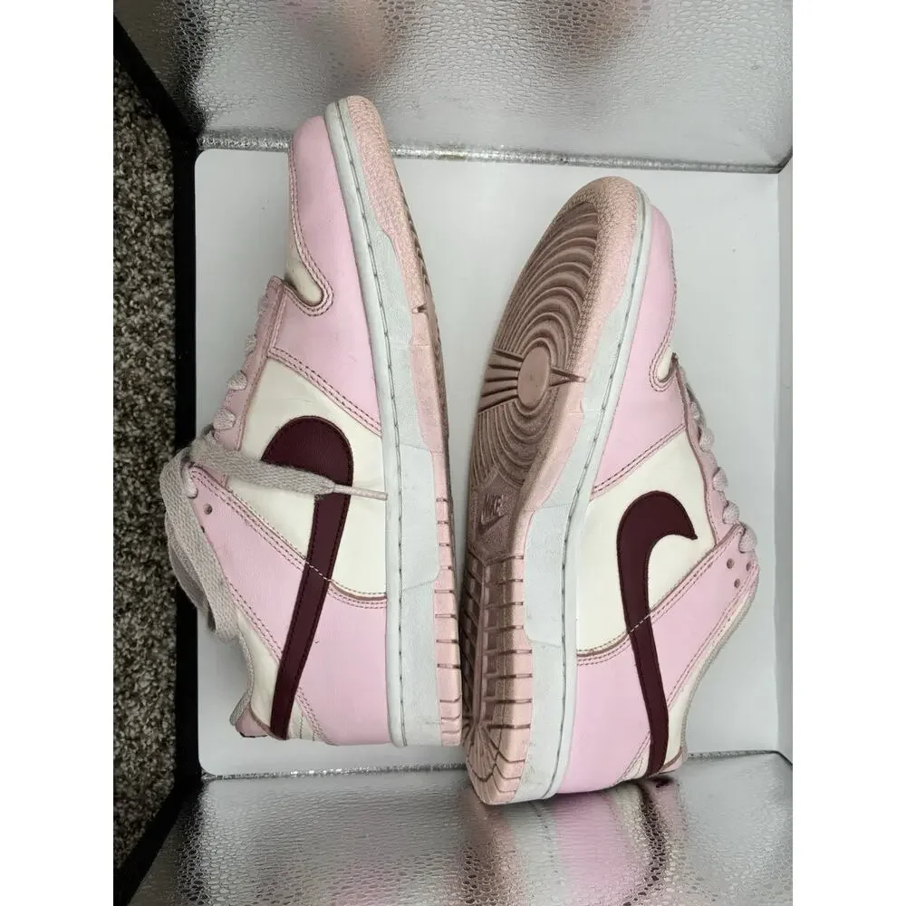 Nike Dunk Low Pink Foam Valentine Day CW1590-601 6Y Womens 7.5 White Coquette GS